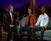 After James asks Jamie Foxx about throwing a 50th high school reunion for his dad, Ansel Elgort shares how his dad&#39;s photography of the naked body had him comfortable with nudity