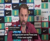 Gareth Southgate gives his opinion on Nike changing the colour of the St George&#39;s Cross on the England kit.