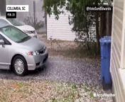 As thunderstorms made their way out to the Atlantic on Feb. 23, they had one last hail-filled surprise in store for a lot of people in South Carolina.