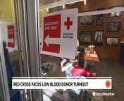 The American Red Cross is in need of more blood donations nationwide, and a major factor in the shortage is the effect of increasingly severe weather disasters.