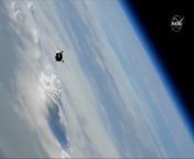 NASA astronaut Loral O&#39;Hara, alongside Russian counterparts Oleg Kononenko and Nikolai Chub docked with the International Space Station about 3 hours after launching aboard their MS-24 Soyuz spacecraft. &#60;br/&#62;&#60;br/&#62;Credit: NASA