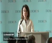 Labour&#39;s Liz Kendall promises tougher measures for handing out benefits to young, out of work people. In a speech to the Demos think tank in central London, the shadow work and pensions secretary says, &#92;