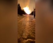 Russian gas pipeline explodes in huge fireball after series of ‘Ukrainian strikes’ from russian bestiality