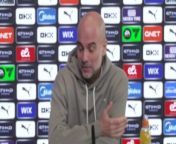 Manchester City boss Pep Guardiola on his rivalry with Liverpool boss Jurgen Klopp over the years ahead of Sunday&#39;s Premier League clash&#60;br/&#62;Manchester City training ground, Manchester, UK