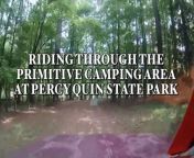 Riding around Percy Quin State Park Campground in McComb, Mississippi.