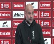 Guardiola on facing Real Madrid in UCL and Newcastle FA Cup quarter finals&#60;br/&#62;&#60;br/&#62;Etihad campus, Manchester, England