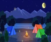 Camping Mountain Night Free Video