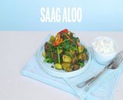Saag aloo is the perfect vegetarian curry. Chunks of soft potato mixed with fresh spinach carry spice perfectly, for a deliciously light dinner or flavoursome side dish.