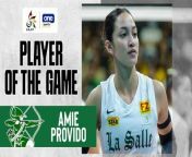 Amie Provido was a Taft tower through and through, proving five blocks in De La Salle&#39;s masterful five-set win over Finals rival NU to end round 1 of UAAP Season 86.