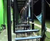 A storm ripped through the building of an Angelton golf driving range.