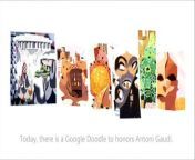 Google celebrates Antoni Gaudí. Gaudí was born on June 25th, 1852. Antoni Gaudí was a Spanish architect and the figurehead of Catalan Modernism. Most of his buildings are in Barcelona.