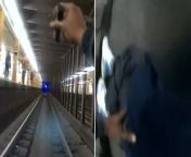 Watch: NYPD officers jump onto subway tracks to rescue man as train approaches from sissy suck trainer