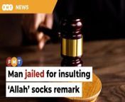 The 33-year-old pleaded guilty and apologised in court.&#60;br/&#62;&#60;br/&#62;Read More: &#60;br/&#62;https://www.freemalaysiatoday.com/category/nation/2024/03/21/muslim-convert-jailed-over-insulting-remark-on-allah-socks-issue/ &#60;br/&#62;&#60;br/&#62;Laporan Lanjut: &#60;br/&#62;https://www.freemalaysiatoday.com/category/bahasa/tempatan/2024/03/21/hina-kalimah-allah-mualaf-dipenjara-6-bulan-denda-rm15000/&#60;br/&#62;&#60;br/&#62;Free Malaysia Today is an independent, bi-lingual news portal with a focus on Malaysian current affairs.&#60;br/&#62;&#60;br/&#62;Subscribe to our channel - http://bit.ly/2Qo08ry&#60;br/&#62;------------------------------------------------------------------------------------------------------------------------------------------------------&#60;br/&#62;Check us out at https://www.freemalaysiatoday.com&#60;br/&#62;Follow FMT on Facebook: https://bit.ly/49JJoo5&#60;br/&#62;Follow FMT on Dailymotion: https://bit.ly/2WGITHM&#60;br/&#62;Follow FMT on X: https://bit.ly/48zARSW &#60;br/&#62;Follow FMT on Instagram: https://bit.ly/48Cq76h&#60;br/&#62;Follow FMT on TikTok : https://bit.ly/3uKuQFp&#60;br/&#62;Follow FMT Berita on TikTok: https://bit.ly/48vpnQG &#60;br/&#62;Follow FMT Telegram - https://bit.ly/42VyzMX&#60;br/&#62;Follow FMT LinkedIn - https://bit.ly/42YytEb&#60;br/&#62;Follow FMT Lifestyle on Instagram: https://bit.ly/42WrsUj&#60;br/&#62;Follow FMT on WhatsApp: https://bit.ly/49GMbxW &#60;br/&#62;------------------------------------------------------------------------------------------------------------------------------------------------------&#60;br/&#62;Download FMT News App:&#60;br/&#62;Google Play – http://bit.ly/2YSuV46&#60;br/&#62;App Store – https://apple.co/2HNH7gZ&#60;br/&#62;Huawei AppGallery - https://bit.ly/2D2OpNP&#60;br/&#62;&#60;br/&#62;#FMTNews #RickyShaneCagampang #ShahAmirHassan #KotaKinabalu #SocksIssue