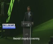 At a ceremony paying tribute to victims 30 years after the Rwandan genocide, President Paul Kagame says his &#92;