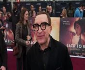 British actor Eddie Marsan plays Amy Winehouse&#39;s father Mitch in the new biopic &#39;Back to Black&#39; which features Marisa Abela in the lead role. During shooting, real paparazzi showed up to take pictures of the production, which Eddie, speaking from the film&#39;s World Premiere in London&#39;s Leicester Square, suggests mirrored the lives of Amy and Mitch in the 2000s.&#60;br/&#62; &#60;br/&#62;&#39;Back to Black&#39; is in cinemas on Friday April 12. Report by Burtonj. Like us on Facebook at http://www.facebook.com/itn and follow us on Twitter at http://twitter.com/itn
