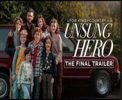 Based on a remarkable true story, Unsung Hero follows David Smallbone as he moves his family from Down Under to the States, searching for a brighter future after his successful music company collapses. With nothing more than their seven children, suitcases, and their love of music, David (for KING + COUNTRY’s Joel Smallbone) and his pregnant wife Helen (Daisy Betts) set out to rebuild their lives. Helen’s faith stands against all odds and inspires her husband and children to hold onto theirs. With their own dreams on hold, David and Helen begin to realize the musical prowess in their children, who would go on to become two of the most successful acts in Inspirational Music history: five-time GRAMMY Award®-winning artists for KING + COUNTRY and Rebecca St. James.
