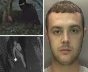 Shocking CCTV footage shows a masked gunman tracking his victim from a pub to an alleyway before unloading five shots