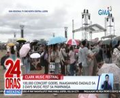 Sa Pampanga dumayo ang music lovers para masaksihan ang mga iniidolo nilang Pinoy artists.&#60;br/&#62;&#60;br/&#62;&#60;br/&#62;24 Oras Weekend is GMA Network’s flagship newscast, anchored by Ivan Mayrina and Pia Arcangel. It airs on GMA-7, Saturdays and Sundays at 5:30 PM (PHL Time). For more videos from 24 Oras Weekend, visit http://www.gmanews.tv/24orasweekend.&#60;br/&#62;&#60;br/&#62;#GMAIntegratedNews #KapusoStream&#60;br/&#62;&#60;br/&#62;Breaking news and stories from the Philippines and abroad:&#60;br/&#62;GMA Integrated News Portal: http://www.gmanews.tv&#60;br/&#62;Facebook: http://www.facebook.com/gmanews&#60;br/&#62;TikTok: https://www.tiktok.com/@gmanews&#60;br/&#62;Twitter: http://www.twitter.com/gmanews&#60;br/&#62;Instagram: http://www.instagram.com/gmanews&#60;br/&#62;&#60;br/&#62;GMA Network Kapuso programs on GMA Pinoy TV: https://gmapinoytv.com/subscribe