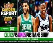 The Garden Report goes live following the Celtics game vs the Kings. Catch the Celtics Postgame Show featuring Bobby Manning, Josue Pavon, Jimmy Toscano, A. Sherrod Blakely and John Zannis as they offer insights and analysis from Boston&#39;s vs Sacramento.&#60;br/&#62;&#60;br/&#62;This episode of the Garden Report is brought to you by:&#60;br/&#62;&#60;br/&#62;Get in on the excitement with PrizePicks, America’s No. 1 Fantasy Sports App, where you can turn your hoops knowledge into serious cash. Download the app today and use code CLNS for a first deposit match up to &#36;100! Pick more. Pick less. It’s that Easy! Go to https://PrizePicks.com/CLNS&#60;br/&#62;&#60;br/&#62;Elevate your style game on and off the course with the PXG Spring Summer 2024 collection. Head over to https://PXG.com/GARDEN and save 10% on all apparel.&#60;br/&#62;&#60;br/&#62;Nutrafol Men! Take the first step to visibly thicker, healthier hair. For a limited time, Nutrafol is offering our listeners ten dollars off your first month’s subscription and free shipping when you go to https://Nutrafol.com/MEN and enter the promo code GARDEN!&#60;br/&#62;&#60;br/&#62;#Celtics #NBA #GardenReport #CLNS