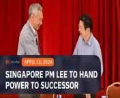 Long-time Singapore Prime Minister Lee Hsien Loong announces he will hand over power to his successor, Lawrence Wong on May 15.&#60;br/&#62;&#60;br/&#62;Full story: https://www.rappler.com/world/asia-pacific/singapore-prime-minister-lee-hand-power-successor-wong-may-15/