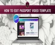 Tutorial video_ How to edit animated passport wedding invitation in Canva.&#60;br/&#62;00:24 - What you can edit in page 1&#60;br/&#62;1:12 - What you can edit in page 2&#60;br/&#62;2:35 - What you can edit in page 3&#60;br/&#62;5:16 - What you can edit in page 4&#60;br/&#62;7:06 - Edit music, export the video