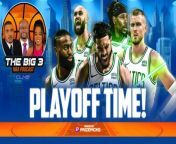 In the latest episode of The Big 3 Podcast, hosts A. Sherrod Blakely, Gary Washburn, and Kwani Lunis discuss the Celtics&#39; recent win over the Wizards, debate the impact of the Bucks and Knicks on the playoffs, and analyze the Cleveland vs. Orlando play-in series. They wrap up with season highlights, including Payton Pritchard’s growth and notable player additions like Kristaps Porzingis and Jrue Holiday. This episode offers sharp insights into the playoff landscape and key season takeaways.&#60;br/&#62;&#60;br/&#62;The Big 3 NBA Podcast with Gary, Sherrod &amp; Kwani is available on Apple Podcasts, Spotify, YouTube as well as all of your go to podcasting apps. Subscribe, and give us the gift that never gets old or moldy- a 5-Star review - before you leave!&#60;br/&#62;&#60;br/&#62;TOPIC TIMELINE:&#60;br/&#62;&#60;br/&#62;0:00 Celtics finish season with win over Wizards&#60;br/&#62;&#60;br/&#62;4:25 Knicks and Bucks outlook&#60;br/&#62;&#60;br/&#62;12:13 Play-in Tournament &#60;br/&#62;&#60;br/&#62;18:25 2nd Round: Orlando or Cleveland could play Boston&#60;br/&#62;&#60;br/&#62;22:23 Favorite moment from regular season&#60;br/&#62;&#60;br/&#62;This episode of the Big 3 NBA Podcast is brought to you by:&#60;br/&#62;&#60;br/&#62;PrizePicks! Get in on the excitement with PrizePicks, America’s No. 1 Fantasy Sports App, where you can turn your hoops knowledge into serious cash. Download the app today and use code CLNS for a first deposit match up to &#36;100! Pick more. Pick less. It’s that Easy! Go to https://PrizePicks.com/CLNS