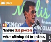Karyawan president Freddie Fernandez says applicants must show exceptional qualities and achievements.&#60;br/&#62;&#60;br/&#62;Read More: https://www.freemalaysiatoday.com/category/nation/2024/04/10/govt-urged-to-ensure-due-process-and-fairness-when-offering-aid-to-artistes/&#60;br/&#62;&#60;br/&#62;Laporan Lanjut: https://www.freemalaysiatoday.com/category/bahasa/tempatan/2024/04/10/kerajaan-digesa-pastikan-proses-wajar-adil-tawar-bantuan-kepada-artis/&#60;br/&#62;&#60;br/&#62;Free Malaysia Today is an independent, bi-lingual news portal with a focus on Malaysian current affairs.&#60;br/&#62;&#60;br/&#62;Subscribe to our channel - http://bit.ly/2Qo08ry&#60;br/&#62;------------------------------------------------------------------------------------------------------------------------------------------------------&#60;br/&#62;Check us out at https://www.freemalaysiatoday.com&#60;br/&#62;Follow FMT on Facebook: https://bit.ly/49JJoo5&#60;br/&#62;Follow FMT on Dailymotion: https://bit.ly/2WGITHM&#60;br/&#62;Follow FMT on X: https://bit.ly/48zARSW &#60;br/&#62;Follow FMT on Instagram: https://bit.ly/48Cq76h&#60;br/&#62;Follow FMT on TikTok : https://bit.ly/3uKuQFp&#60;br/&#62;Follow FMT Berita on TikTok: https://bit.ly/48vpnQG &#60;br/&#62;Follow FMT Telegram - https://bit.ly/42VyzMX&#60;br/&#62;Follow FMT LinkedIn - https://bit.ly/42YytEb&#60;br/&#62;Follow FMT Lifestyle on Instagram: https://bit.ly/42WrsUj&#60;br/&#62;Follow FMT on WhatsApp: https://bit.ly/49GMbxW &#60;br/&#62;------------------------------------------------------------------------------------------------------------------------------------------------------&#60;br/&#62;Download FMT News App:&#60;br/&#62;Google Play – http://bit.ly/2YSuV46&#60;br/&#62;App Store – https://apple.co/2HNH7gZ&#60;br/&#62;Huawei AppGallery - https://bit.ly/2D2OpNP&#60;br/&#62;&#60;br/&#62;#FMTNews #JasmineSurayaChin #FreddieFernandez #Karyawan