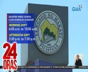 Sa gitna ng init ng panahon, nag-adjust na rin ng schedule ng klase ang mga public school sa Makati at San Juan. Pero ang hakbang ng isa sa mga &#39;yan... inalmahan?&#60;br/&#62;&#60;br/&#62;&#60;br/&#62;24 Oras is GMA Network’s flagship newscast, anchored by Mel Tiangco, Vicky Morales and Emil Sumangil. It airs on GMA-7 Mondays to Fridays at 6:30 PM (PHL Time) and on weekends at 5:30 PM. For more videos from 24 Oras, visit http://www.gmanews.tv/24oras.&#60;br/&#62;&#60;br/&#62;#GMAIntegratedNews #KapusoStream&#60;br/&#62;&#60;br/&#62;Breaking news and stories from the Philippines and abroad:&#60;br/&#62;GMA Integrated News Portal: http://www.gmanews.tv&#60;br/&#62;Facebook: http://www.facebook.com/gmanews&#60;br/&#62;TikTok: https://www.tiktok.com/@gmanews&#60;br/&#62;Twitter: http://www.twitter.com/gmanews&#60;br/&#62;Instagram: http://www.instagram.com/gmanews&#60;br/&#62;&#60;br/&#62;GMA Network Kapuso programs on GMA Pinoy TV: https://gmapinoytv.com/subscribe