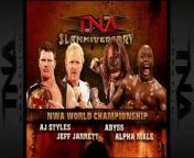 TNA Slammiversary 2005 - Raven vs AJ Styles vs Abyss vs Monty Brown vs Sean Waltman (King Of The Mountain Match, NWA World Heavyweight Championship) from aj com