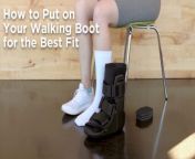 In this tutorial video, we&#39;ll guide you through the process of wearing your BraceAbility short cam walking boot. This boot is ideal for a range of foot-related injuries including sprained ankles, broken feet or toes, and Achilles tendonitis. It&#39;s designed to let you continue your daily activities with ease, despite your injury.&#60;br/&#62;&#60;br/&#62;Shop now by clicking the link: https://www.braceability.com/products/broken-toe-boot&#60;br/&#62;&#60;br/&#62;Our BraceAbility boot is essential for anyone recovering from a toe or foot fracture. It provides necessary support and protection, helping to alleviate pain and enhance mobility. The boot is 11 inches tall, made from durable polymer plastic for outstanding support and protection.&#60;br/&#62;&#60;br/&#62;For added comfort, the interior is lined with premium foam that feels soft against the skin. It features two straps over the foot and one around the ankle, all with Velcro closures for easy application and adjustment. This ensures a custom fit and optimal compression. Despite its robust construction, the boot is surprisingly lightweight and has a sleek, low-profile design to aid in mobility.&#60;br/&#62;&#60;br/&#62;The boot includes an innovative arching rocker design, facilitating easier walking by promoting a more natural movement. The open-toe design enhances breathability and prevents any toe discomfort by avoiding contact with the boot&#39;s end. Additionally, the wide footbed accommodates bandaging and swelling.&#60;br/&#62;&#60;br/&#62;As swelling decreases, you can easily tighten the straps for a more secure fit. This orthopedic boot is not only great for fractures but also serves as an effective post-op boot for procedures like bunion surgery. Available in various sizes, the boot accommodates children, women, and men, based on U.S. shoe sizes.