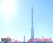 A Long March 2F rocket will launch Shenzhou 17 taikonauts Tang Hongbo, Tang Shengjie and Jiang Xinlin from the Tiangong space station from the Jiuquan Satellite Launch Center. &#60;br/&#62;&#60;br/&#62;Credit: Space.com &#124; footage courtesy: China Central Television (CCTV) &#124; edited by Steve Spaleta