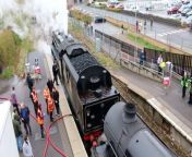 The Great Britain XVI steam hauled tour of the UK made a scheduled stop in Elgin this morning to take on water before heading off to Aberdeen where it will visit Ferryhill historic turntable before moving off towards Edinburgh.