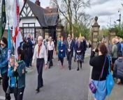 Hundreds join in the annual St George&#39;s Day parade from Mesnes Park into Wigan town centre and to the parish church for a service