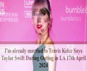 Prepare to be charmed as we uncover a delightful moment from pop sensation Taylor Swift during an outing in Los Angeles on April 17th, 2024. Swift was caught by the media, and when asked about marriage plans, she responded with a big smile, stating, &#92;
