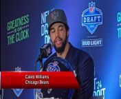 Caleb Williams on being the No. 1 draft pick to the Bears from boonie bears