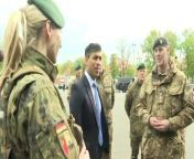 Rishi Sunak met soldiers of the German armed forces Bundeswehr.Source: PA