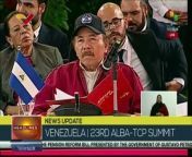 The President of Nicaragua Daniel Ortega participated in the XXIII Summit of the Bolivarian Alliance for the Peoples of Our America-Peoples&#39; Trade Treaty held in Caracas, Venezuela. teleSUR&#60;br/&#62;&#60;br/&#62;&#60;br/&#62;Visit our website: https://www.telesurenglish.net/ Watch our videos here: https://videos.telesurenglish.net/en