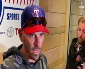 Chris Woodward the media at Rangers mini camp on the importance of starting pitching depth