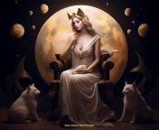 Prompt Midjourney : https://s.mj.run/_7IqOny7k3k Latina astral madonna with cats (Davinci style) --ar 6:5 --stylize 123 --iw 1.9 --v 5.2