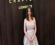 https://www.maximotv.com &#60;br/&#62;B-roll footage: Ema Horvath attends the Lionsgate world premiere of &#39;The Strangers: Chapter 1&#39; at Regal DTLA in Los Angeles, California, USA, on Wednesday, May 8, 2024. This video is only available for editorial use in all media and worldwide. To ensure compliance and proper licensing of this video, please contact us. ©MaximoTV