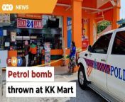 The petrol bomb, which landed in front of the store, did not explode.&#60;br/&#62;&#60;br/&#62;&#60;br/&#62;Read More: https://www.freemalaysiatoday.com/category/nation/2024/03/26/petrol-bomb-thrown-at-kk-mart-in-perak/ &#60;br/&#62;&#60;br/&#62;Laporan Lanjut: https://www.freemalaysiatoday.com/category/bahasa/tempatan/2024/03/26/kk-mart-di-perak-dibaling-bom-petrol/&#60;br/&#62;&#60;br/&#62;Free Malaysia Today is an independent, bi-lingual news portal with a focus on Malaysian current affairs.&#60;br/&#62;&#60;br/&#62;Subscribe to our channel - http://bit.ly/2Qo08ry&#60;br/&#62;------------------------------------------------------------------------------------------------------------------------------------------------------&#60;br/&#62;Check us out at https://www.freemalaysiatoday.com&#60;br/&#62;Follow FMT on Facebook: https://bit.ly/49JJoo5&#60;br/&#62;Follow FMT on Dailymotion: https://bit.ly/2WGITHM&#60;br/&#62;Follow FMT on X: https://bit.ly/48zARSW &#60;br/&#62;Follow FMT on Instagram: https://bit.ly/48Cq76h&#60;br/&#62;Follow FMT on TikTok : https://bit.ly/3uKuQFp&#60;br/&#62;Follow FMT Berita on TikTok: https://bit.ly/48vpnQG &#60;br/&#62;Follow FMT Telegram - https://bit.ly/42VyzMX&#60;br/&#62;Follow FMT LinkedIn - https://bit.ly/42YytEb&#60;br/&#62;Follow FMT Lifestyle on Instagram: https://bit.ly/42WrsUj&#60;br/&#62;Follow FMT on WhatsApp: https://bit.ly/49GMbxW &#60;br/&#62;------------------------------------------------------------------------------------------------------------------------------------------------------&#60;br/&#62;Download FMT News App:&#60;br/&#62;Google Play – http://bit.ly/2YSuV46&#60;br/&#62;App Store – https://apple.co/2HNH7gZ&#60;br/&#62;Huawei AppGallery - https://bit.ly/2D2OpNP&#60;br/&#62;&#60;br/&#62;#FMTNews #KKMart #Bidor