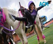 New Zealander Charlotte Copeman and her pony Daisy won the lead rein section at 2024 Sydney Royal Show. Video via AAP.
