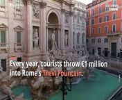 The heartwarming story of what happens to the coins thrown into the Trevi Fountain.
